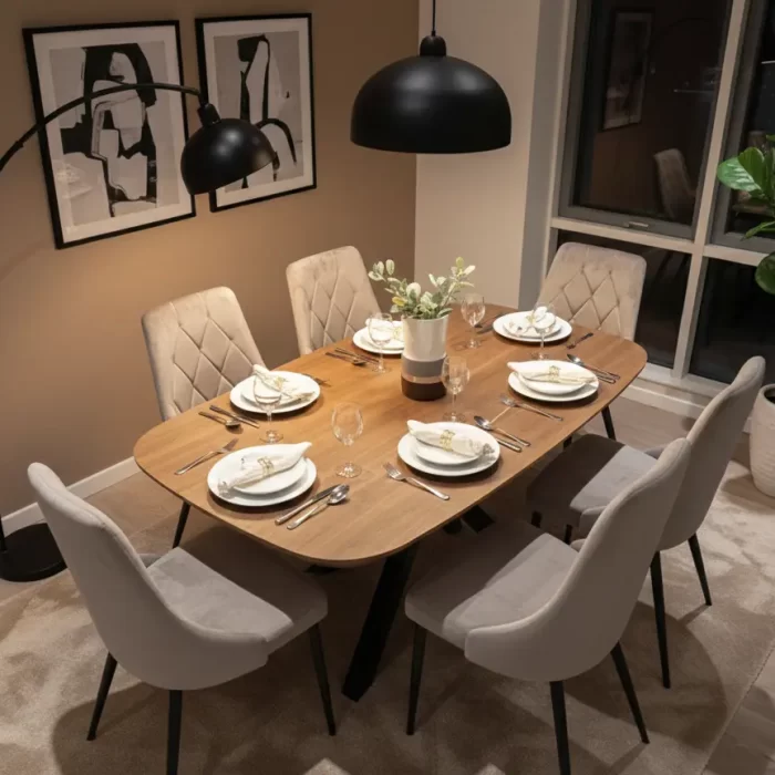 Nanco 6-Seater Ceramic Top Dining Set