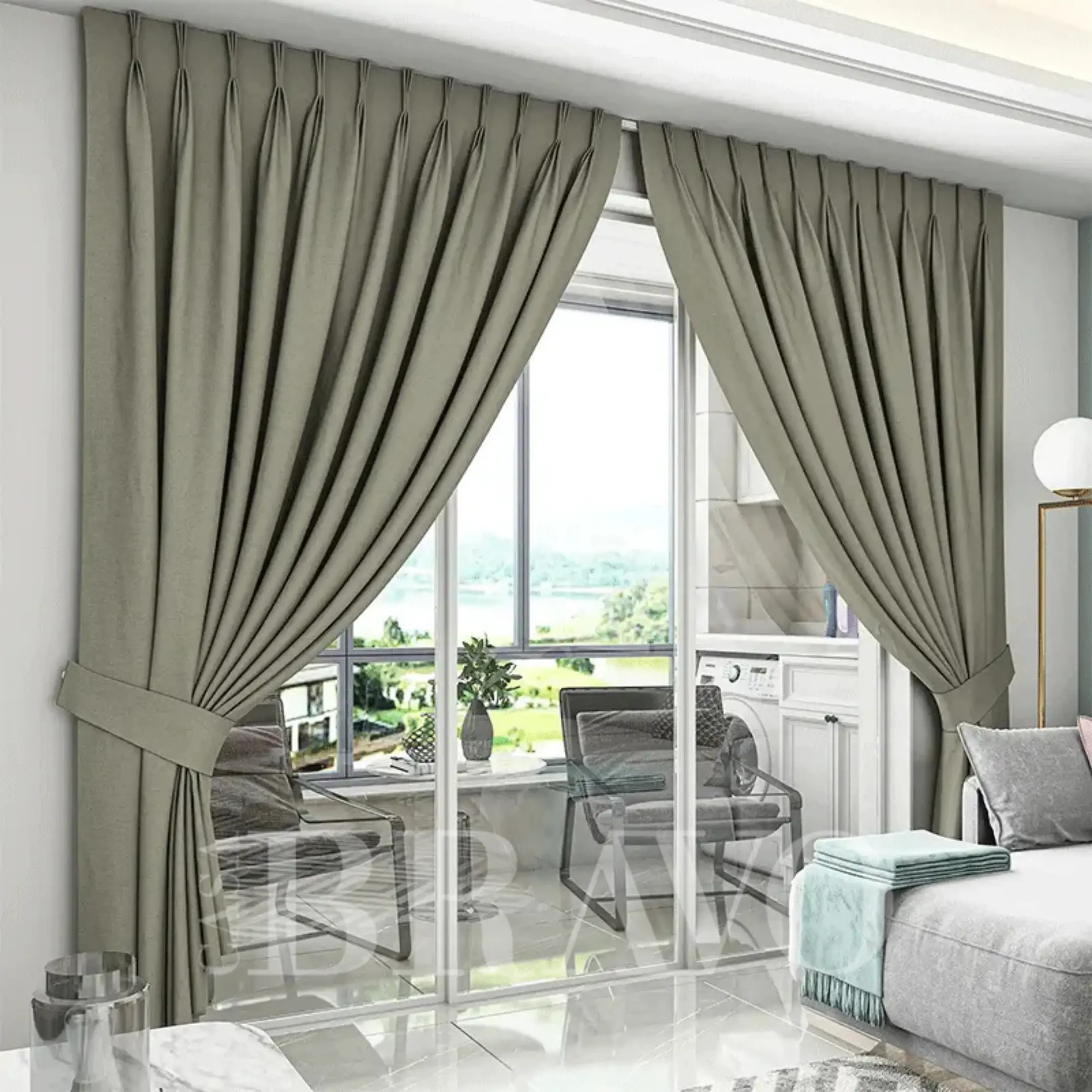 Premium Pleated Blackout Curtains – Elegant Window Treatment for Modern Homes