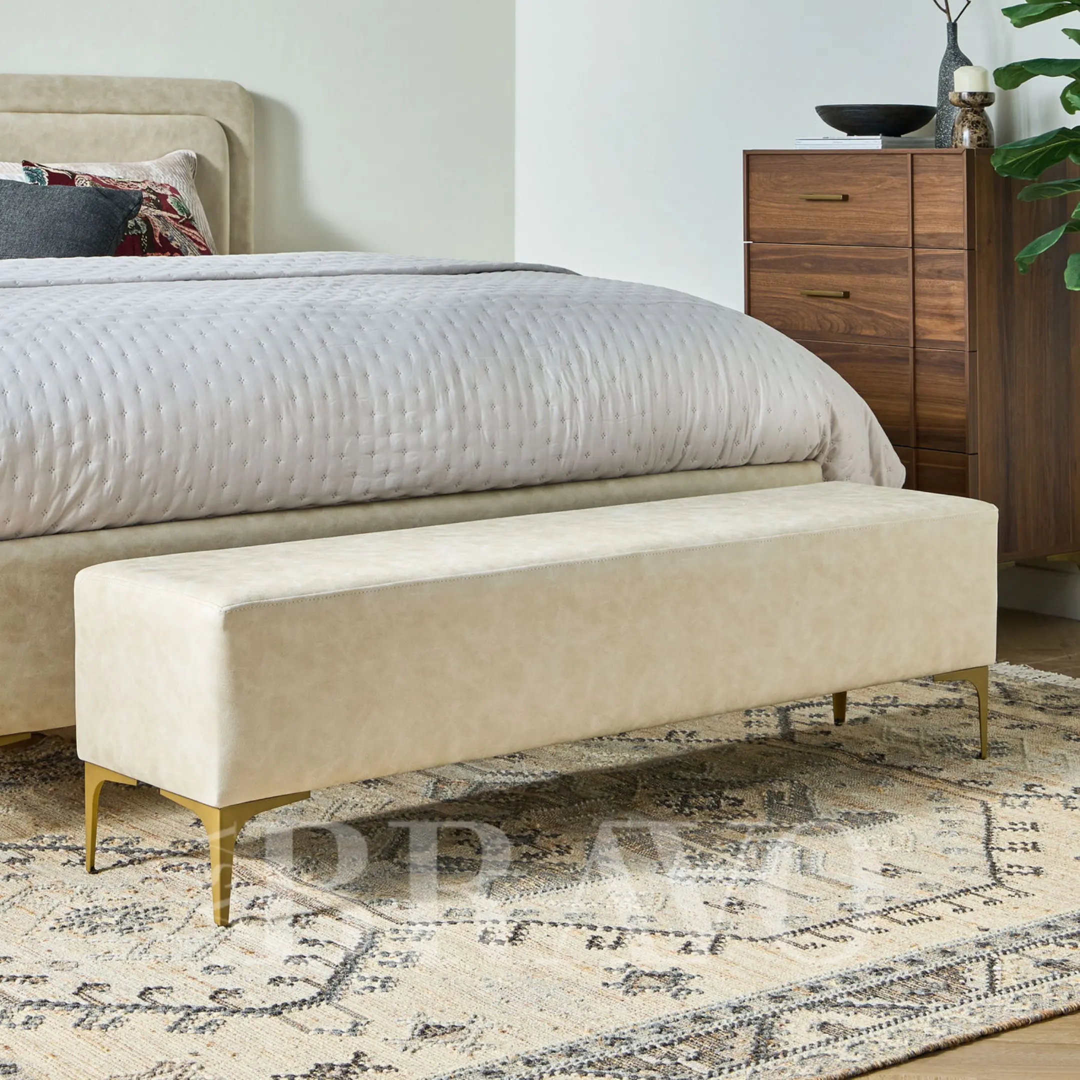 Versatile Storage Bench and Modern Accent Bench Set - Dual Function Furniture
