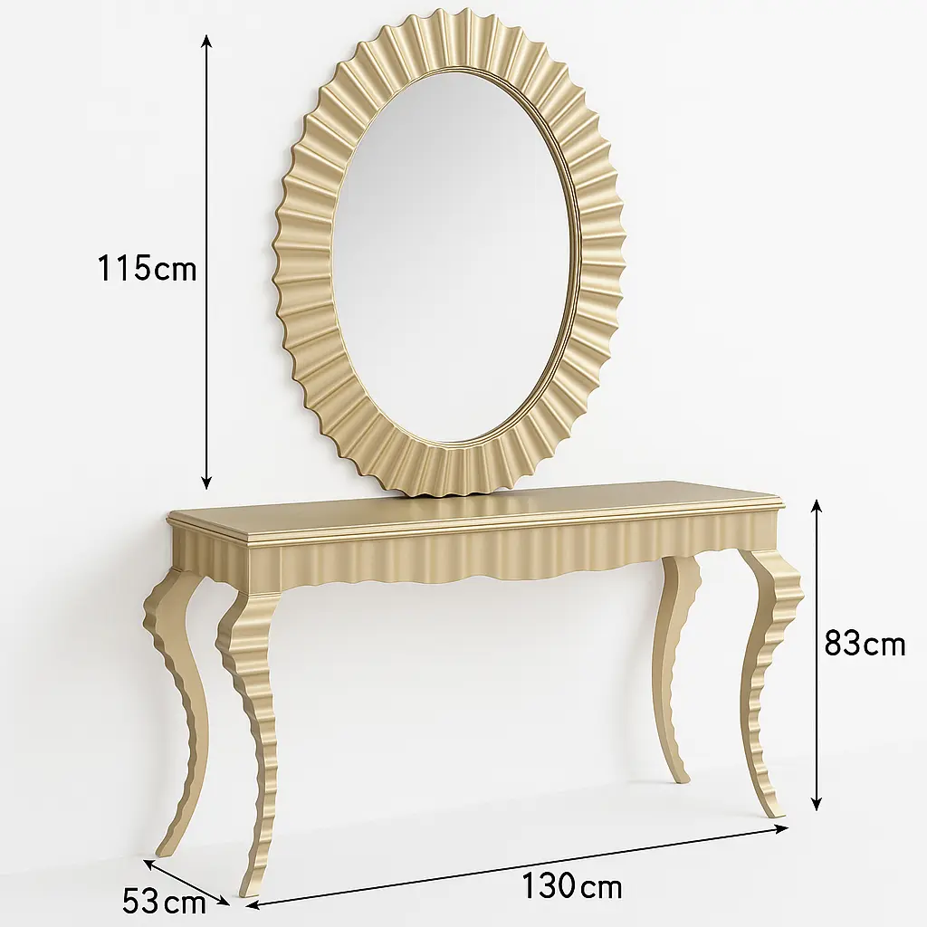 Modern luxury console table with mirror - Casa Bravo