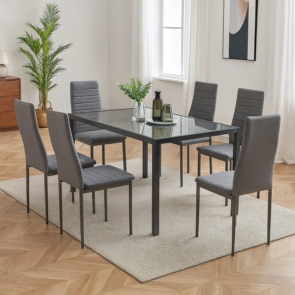 The "High-Gloss Minimalist" Set (Rectangular Gray)