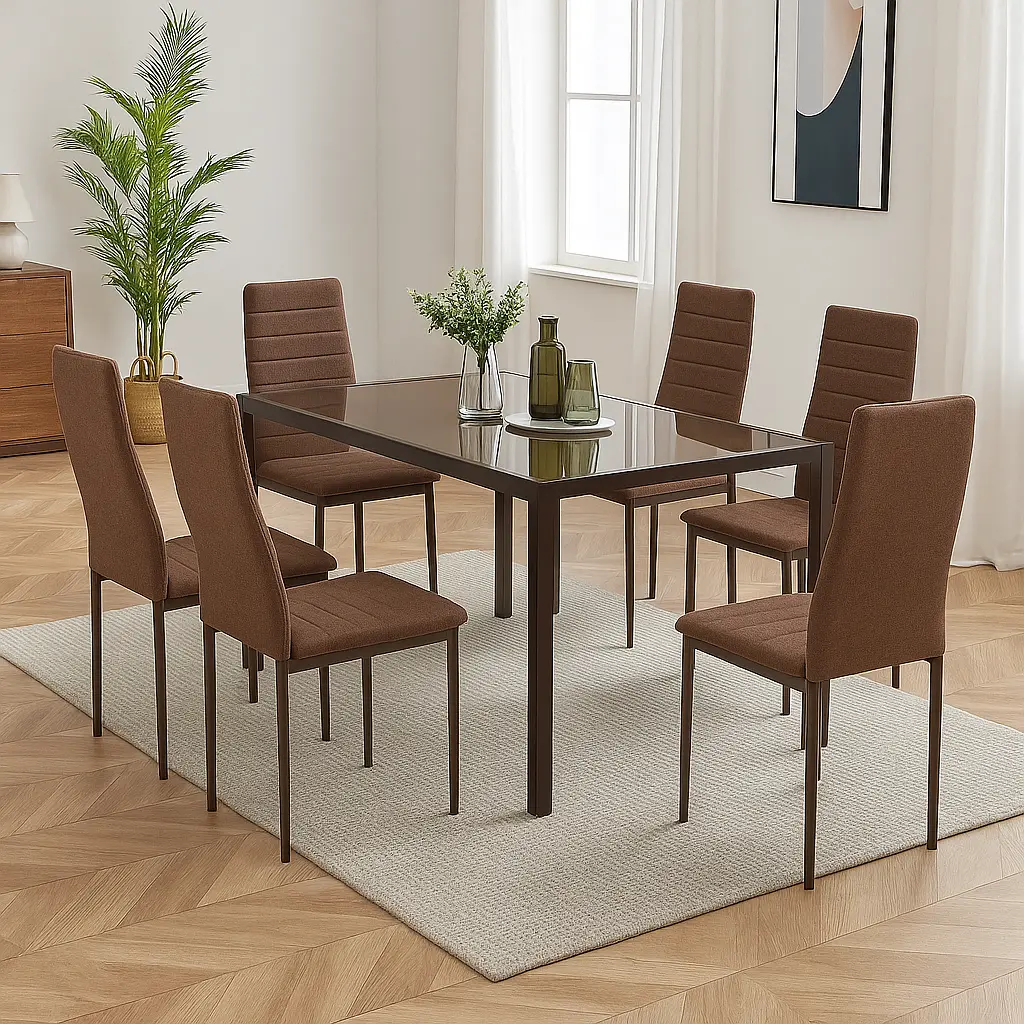 The "High-Gloss Minimalist" Set (Rectangular Brwon)