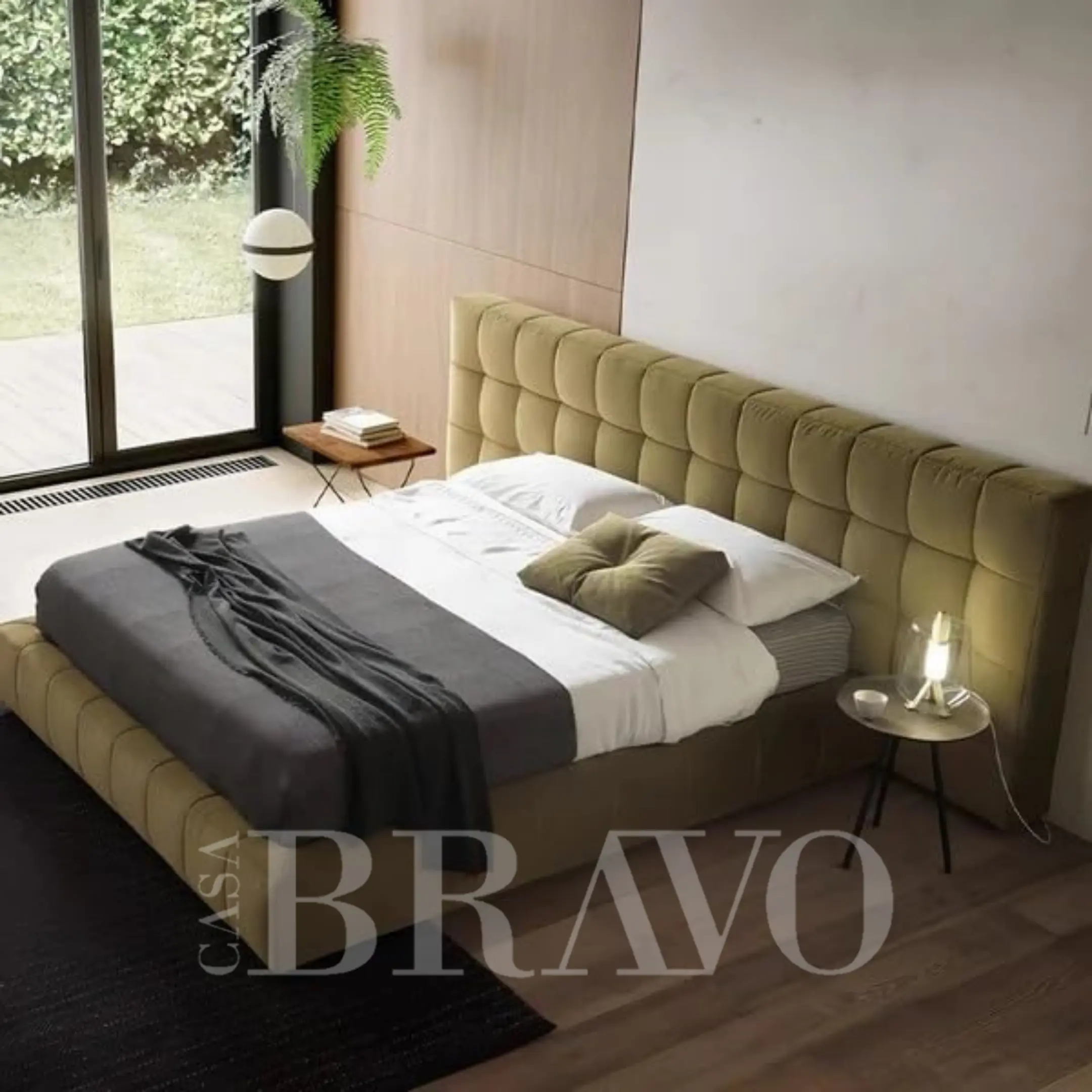 VerdeLoom Bed – Earthy Elegance with Sculptural Comfort