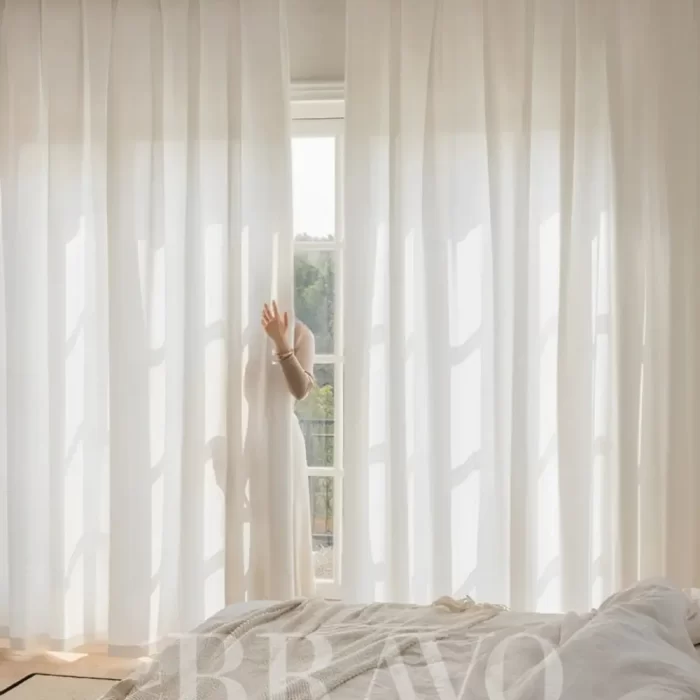 Casa Bravo Sheer White Curtains – Light, Airy & Timeless Elegance