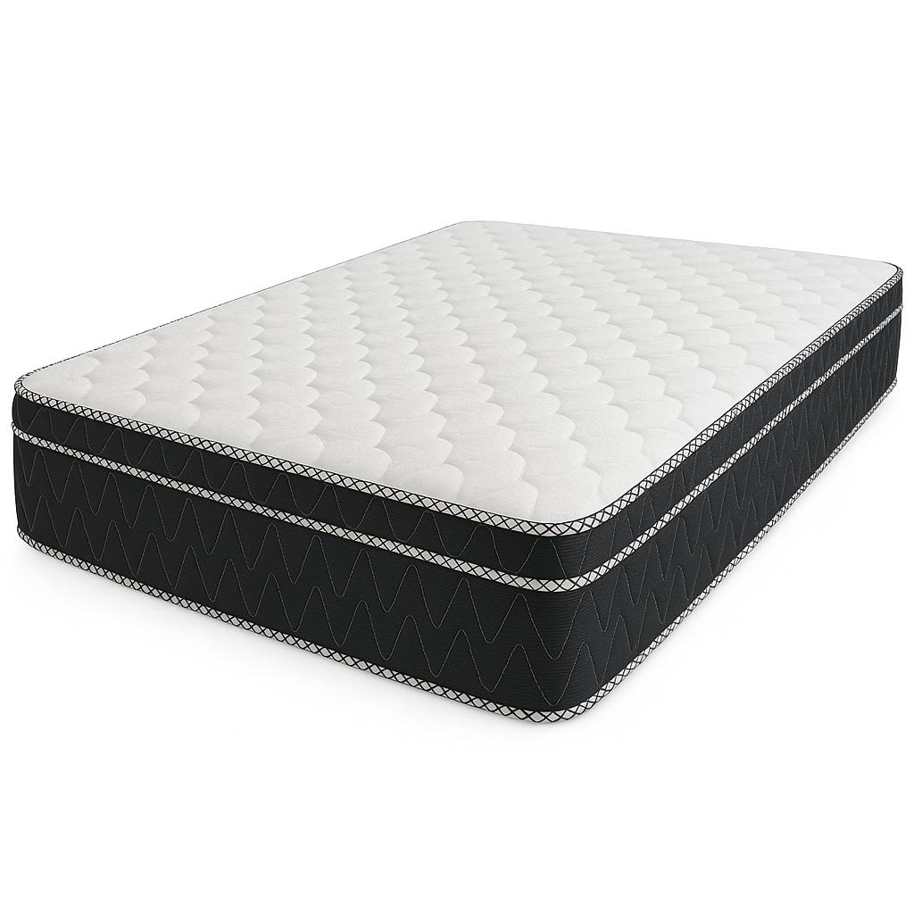 CASA BRAVO - GOOD NIGHT - Bonnel Spring Mattress with Eurotop Layer - Anti Bacterial Fabric - Exclusive - 28 Cm Height