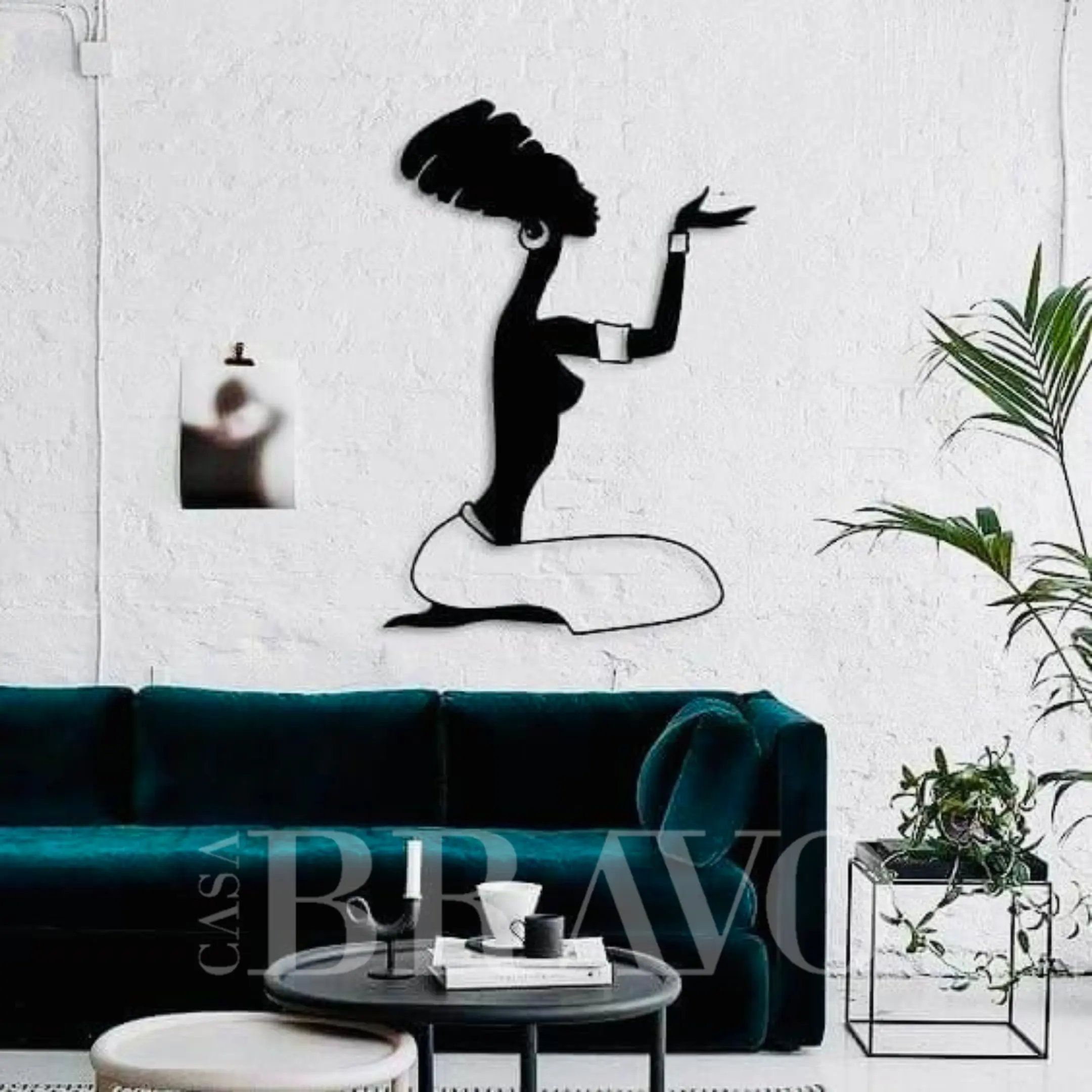 Modern Tiger Wall Art – Black MDF / MDF Cutout Panel