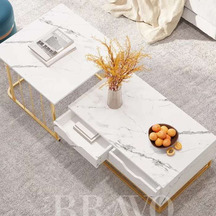 Aurelia Extend Marble Center Table - Casa Bravo