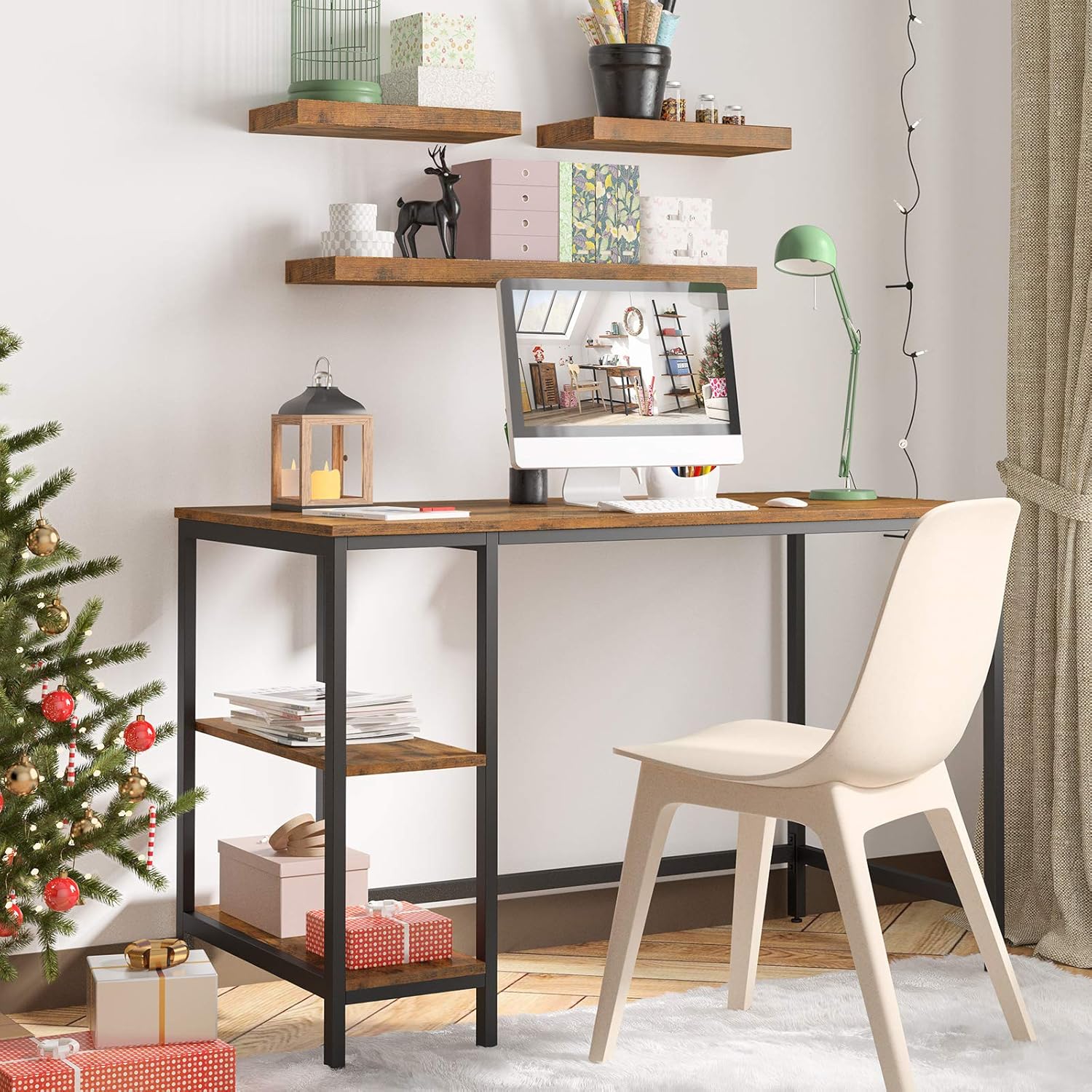 The Compact Industrial Side-Shelf Desk