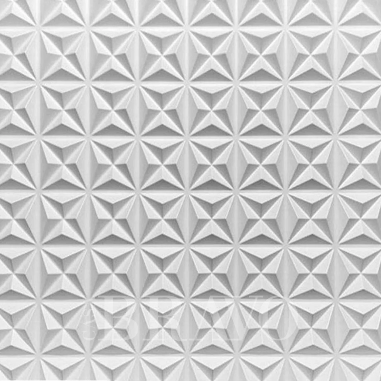 3D Pyramid Star Wall Panel – Modern Decorative Wall Cladding  - 50*50 Cm