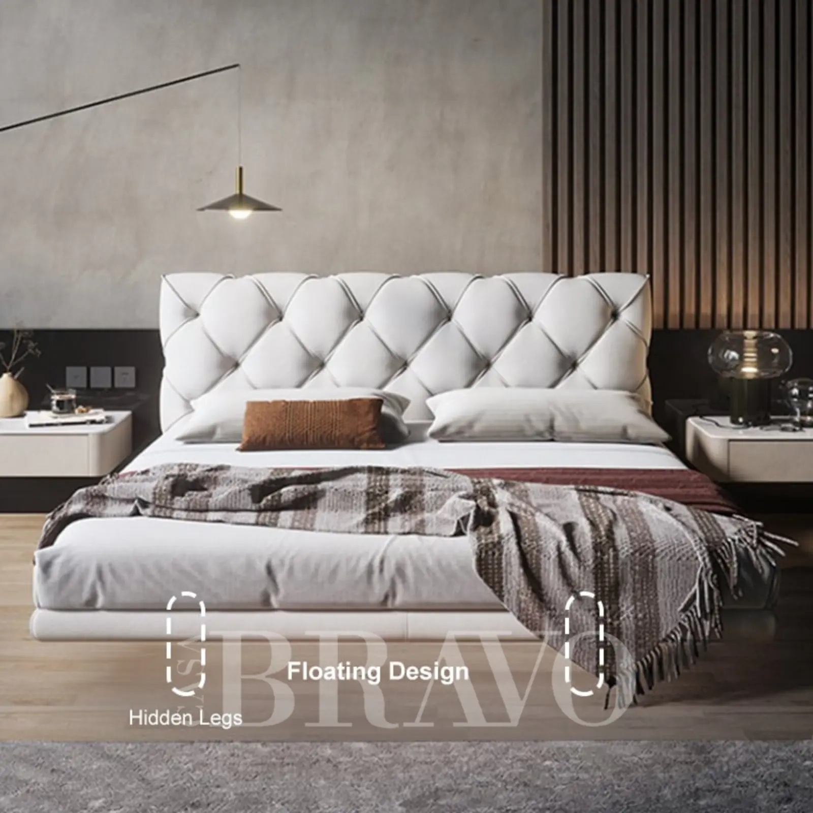 Float in Dreams -  LevitaLoom Bed – Elevated Elegance with Hidden Support